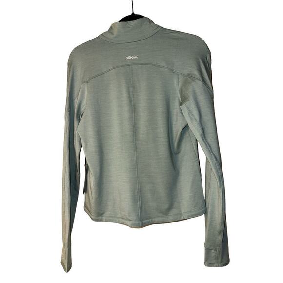 Allbirds Women's Natural Run Mid Layer 1/4 Zip Active Top Size S Green Hush NWT - Picture 6 of 8
